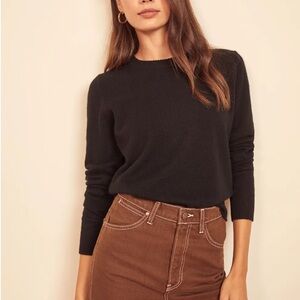 Reformation Cashmere Crew Black - Size XS